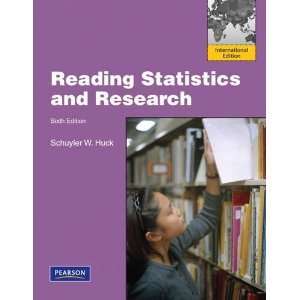 Reading Statistics and Research 6th BRAND NEW Int Ed. by Schuyler W 
