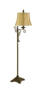 Champagne Gold Polyresin Floor Lamp Glass Marble Accent