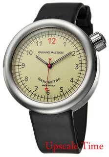   Watch Stainless Steel Cream Dial on Black Rubber Strap 74700RB I