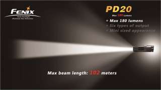 Fenix PD20 EDC CREE XPG R5 LED Flashlight CR123 Torch