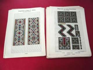 Romanian EMBROIDERY Patterns COSTUMES 42 Litho Plates  