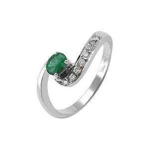 750er Goldring (18K) Ring Weissgold Smaragd BIR4001 Unique Jewelry 