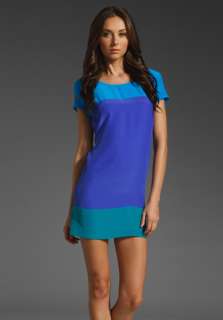 AMANDA UPRICHARD Colorblock Dress in Blue  