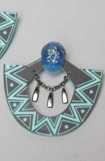 Melody Ehsani The Forget ME Not Tribal Earring in Teal  Karmaloop 