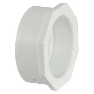 NIBCO 4 In. X 2 In. PVC DWV Spigot X Hub Flush Bushing C4801 2 F at 