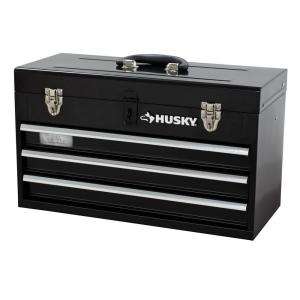 Husky 3 Drawer Portable Tool Chest with Tray TB 303B 