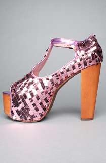 Jeffrey Campbell The Foxy Shoe in Pink Sequins  Karmaloop 