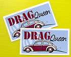 VW Retro vintage style DRAG QUEEN Stickers Decals early Beetle