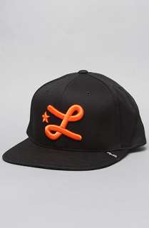 LRG Core Collection The Core Collection Snapback Hat in Black Orange 