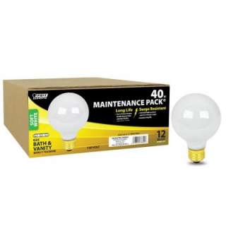   G25 White Globe Light Bulb (48 Pack) 40G25/W/MP/48 