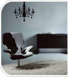 LARGE BLACK CHANDELIER   Removable Wall Sticker Feature  