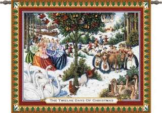 Art Tapestry Wall Hanging 12 Days of Christmas NEW  