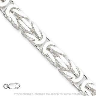 NEW .925 STERLING SILVER 8.25MM BYZANTINE CHAIN NECKLACE  