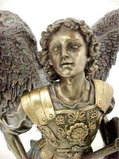 Archangel Raphael Statue Battle Angel W/ Spear & Shield Rafael  