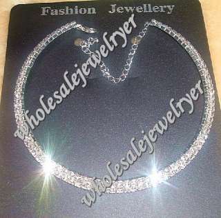 wholesale 4 strands 1 4row noblest rhinestone plate silver necklace