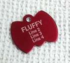 PERSONALIZED Pet Tag   Bow Tie Shape   Black   Custom Laser Engraved 
