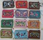 Twelve 12 NEW CHINESE EMBROIDERY SILK COIN PURSE WALLET US ship