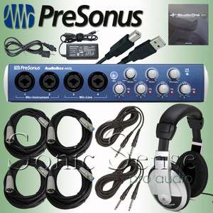 PreSonus AudiioBox 44VSL 44 Audio Recording Computer Interface w 