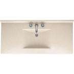 Contour 49 in. W Solid Surface Single Bowl Vanity Top in Tahiti Sand