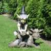 XXL Garten Elfe Mirena mit Vogel Figur Fairy Fee  Garten