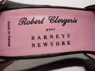 Robert Clergerie pour Barneys NY Blk T Strap 41/11 NEW  