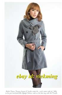 Hot sell/ 2012 New Slim Double Breasted Coat Wool Jacket Winter 