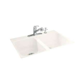 Brookfield Tile In Cast Iron 33 in. x 22 in. x 8.625 in. 5 Hole Double 