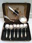 Set of Six Silver Plated Soup Spoons & Servi