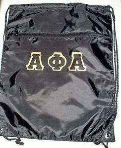 Alpha Phi Alpha Black Cinch Backpack  