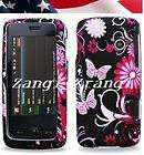   Butterfly Design Hard Rubberized Case Cover for LG Straight Talk 511c