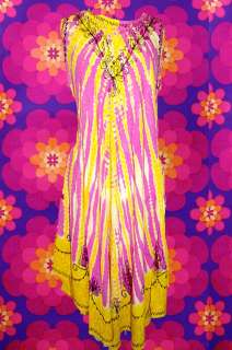 Indian Gipsy Batik Hippie Kleid Boho Ethno 70er Jahre  