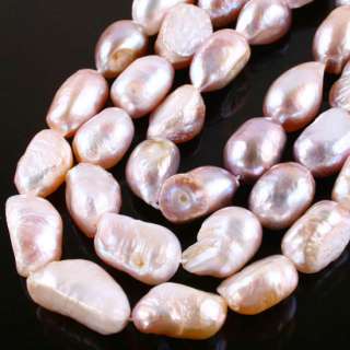 9x10mm Pink Freshwater Pearl Nugget Loose Beads 15L  