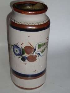 Tonala Santana Mexico Pottery Tall Floral Vase Stunning  