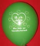  10 grüne Luftballons 12,5 Jahre   Petersilienhochzeit 