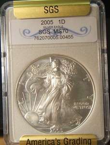2005~~SLABBED UNCIRCULATED~~AMERICAN SILVER EAGLE~~  