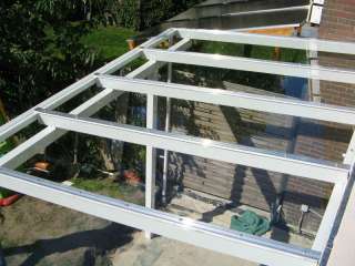 Terrassenüberdachung 5 x 3 m mit VSG Glas FREI HAUS Vordach in 