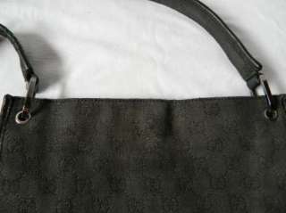 Gucci Black Monogram Messenger Cross Body Shoulder Bag  