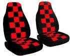 cool BLK RED CHECKERED CAR SEAT COVERS CUTE&COOL
