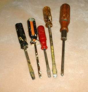 Vintage Screw Drivers Includes 1 Phillips  