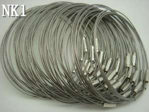 10 SILVER Stainless Steel Wire 9 1mm /Bracelet Pendant Cars Key 
