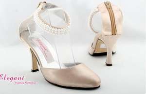 AJ3065 Champagne Bridal Wedding & Evening Party Shoes  