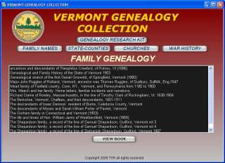 65 Old Books Vermont Geneology Family Tree History  
