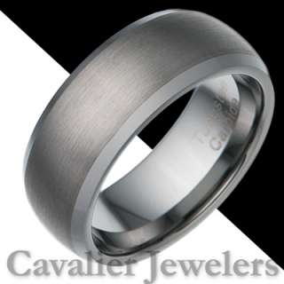 description this is a 8 mm wide comfort fit tungsten carbide ring with 