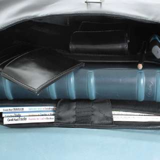 PIQUADRO BLUE SQUARE Computer Briefcase in Genuine Black Leather 