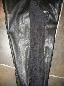 Rag & Bone Skinny Leather Mesh Inserts Legging Pants 28  