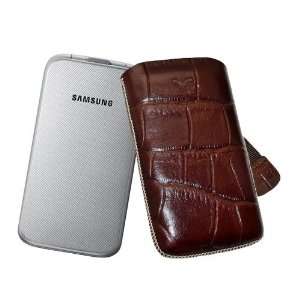 Original Suncase Tasche fuer / Samsung C3520 / Leder Etui Handytasche 