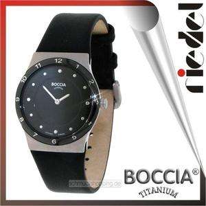 BOCCIA Uhren Damenuhr 3202 02 Damen Uhr Titan neu Saphirglas Lederband 