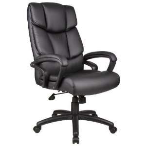   Boss Ntr Executive Top Grain Leather Chair W/ Knee Tilt Office