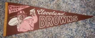 Dated 1964 Cleveland Browns World Champions Pennant  