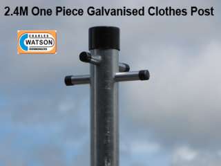 Galvanised Washing Clothes Post Pole Line Dryer 2.4M  